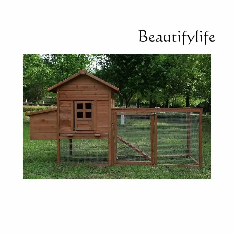 DA Outdoor chicken cage household large nest pigeon pet breeding solid wood cat house kennel rabbit double-storey outdoor villa