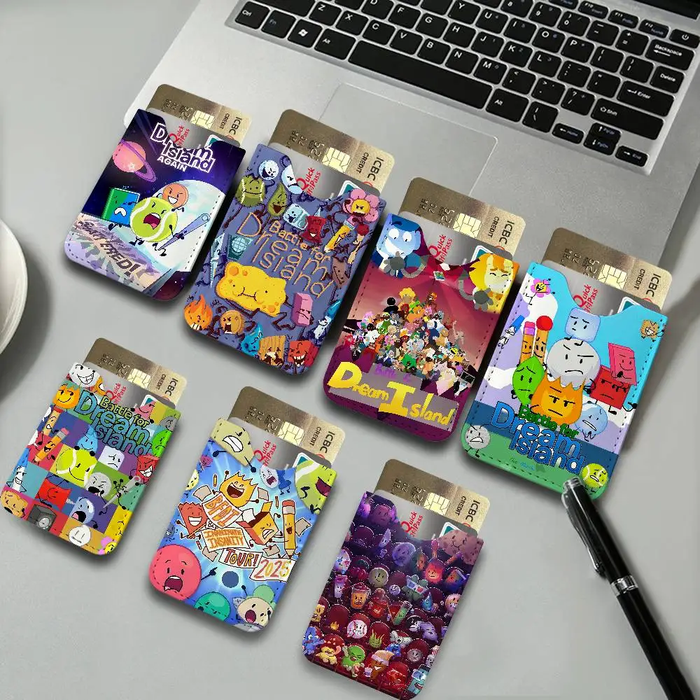 bfdi B-Battle for Dream Island Light and thin mini bag small and portable bus card protective leather case for men and women