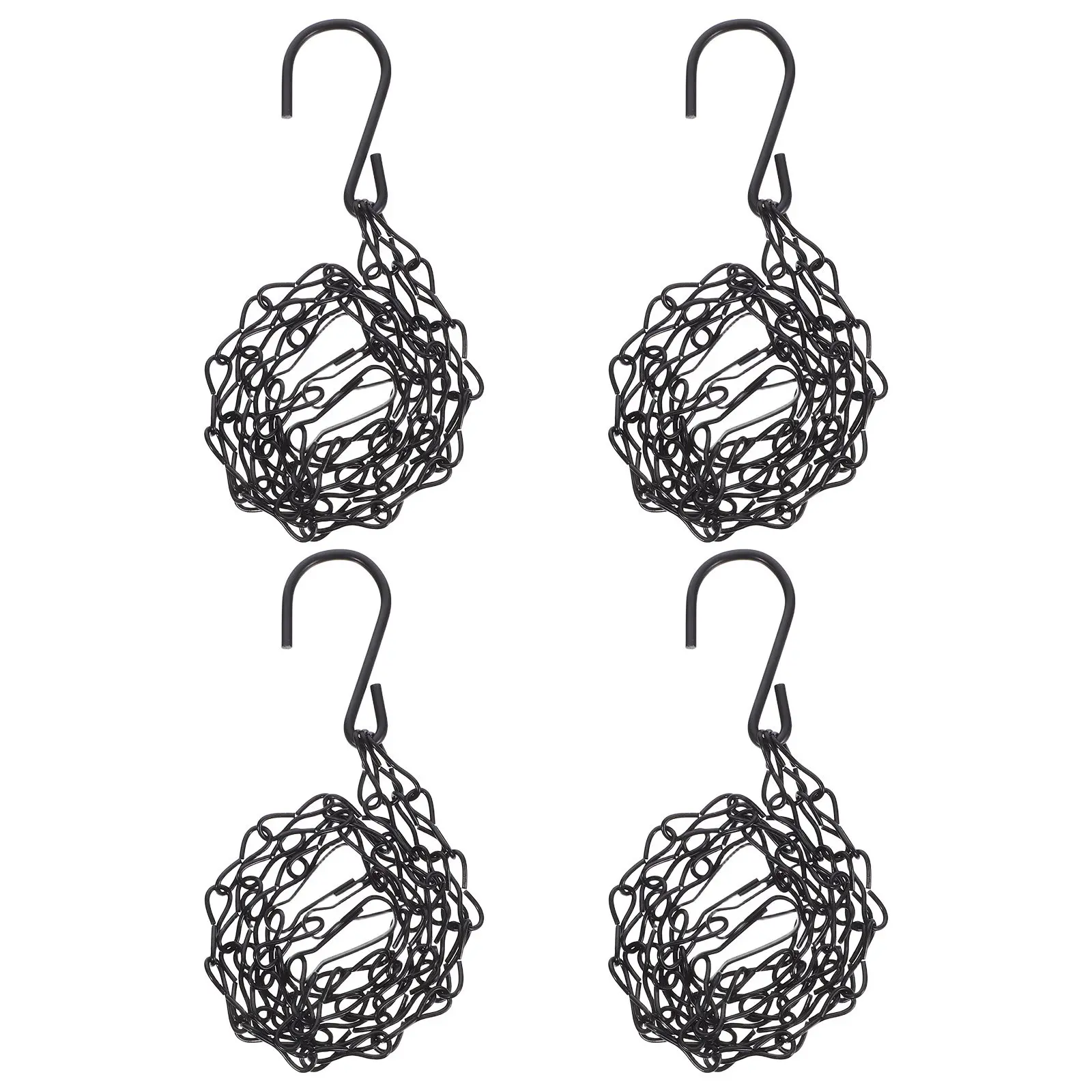 4Pcs Sturdy Iron Hanging Chain for Flower Pots Planters Baskets Bird Feeders Outdoor Garden Use Weather Resistant Load Bearing