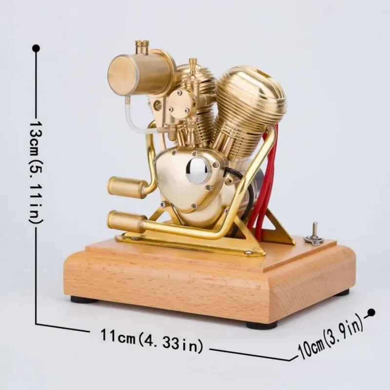 Mini R28 zdvojený cylindr V2 benzín motor modelka 4.3cc čtyři propadnout motor modelka hračka