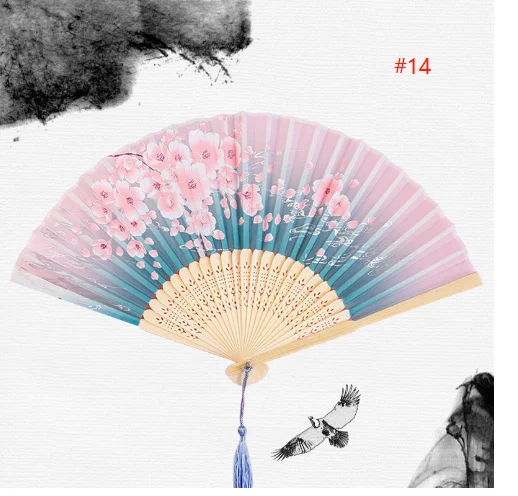 Faltender Handfächer für Hochzeiten, traditionelle chinesische japanische koreanische Kunst, Handwerk, Geschenk, Bambus, Raumtanz-Requisiten, Holzfächer, Heimdekorationen