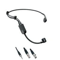 Micrófono de auriculares PGA31 negro para Shure Sennheiser AKG 4 pines 3 pines TA4F 3,5mm Jack BeltPack micrófonos cardioides para diadema