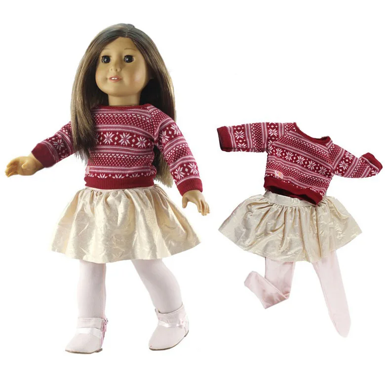 1 Set schöne Freizeitkleidung Puppenkleidung für 18-Zoll-amerikanische Puppen Viele Stile zur Auswahl A90 – Detail 2