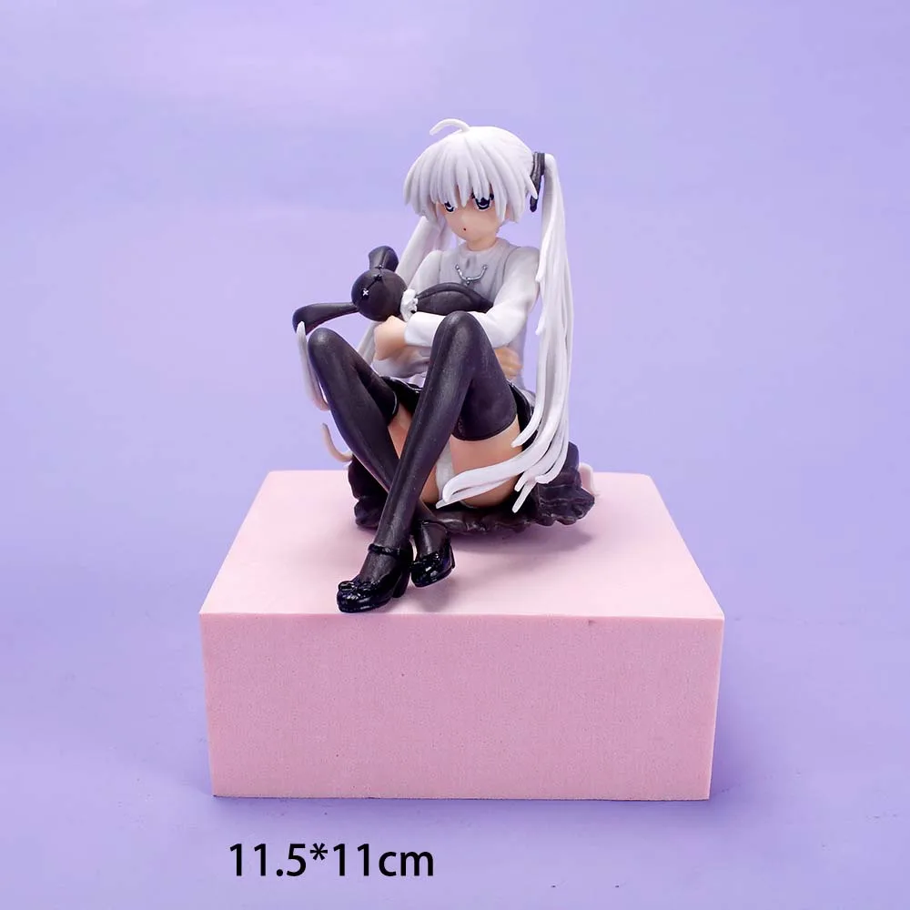 11CM Anime Cute Figure Kasugano Sora Where We Are Least Alone Sitting And Hugging The Rabbit Model Dolls Toy Gift Collect PVC