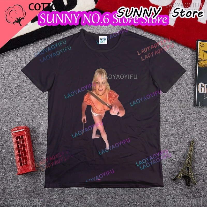 Women Vintage T-shirt Men's and Women's Britney Spears Singer T-shirt Short Sleeve Casual Harajuku O-Neck Hip-hop Funny Tshirt