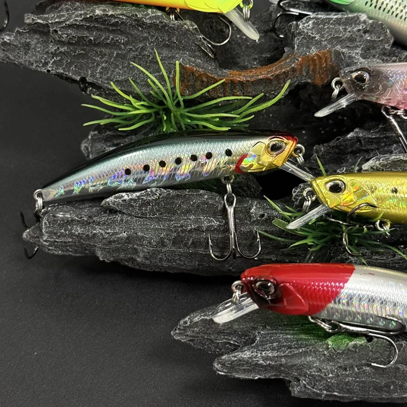 Minnow Wobbler 75mm con Recubrimiento UV – Patrón Perca para Lucio - imagen 5