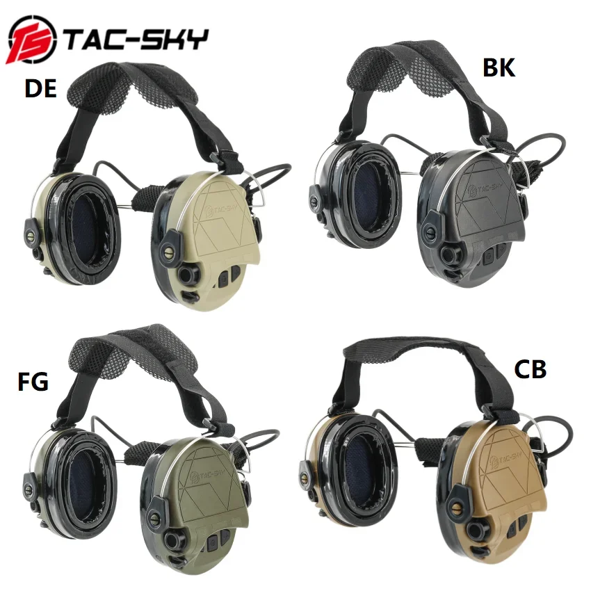 TAC-SKY Tactical Active Ear Protection Noise Reduction TAC302 Headset Electronic Shooting Headphones Pickup Hunting Earmuffs