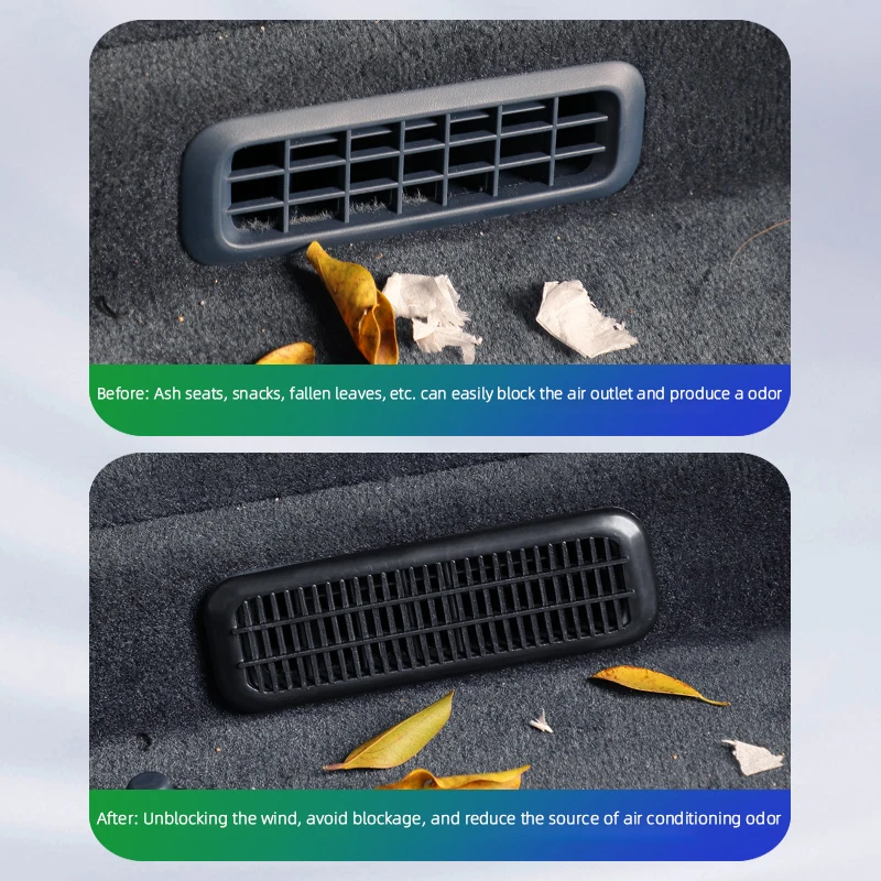 ZEEKR 009 2022 2023 2024 2025 자동차 에어컨 벤트 그릴 시트 아래 환기 프레임 커버 방진 자동차 액세서리