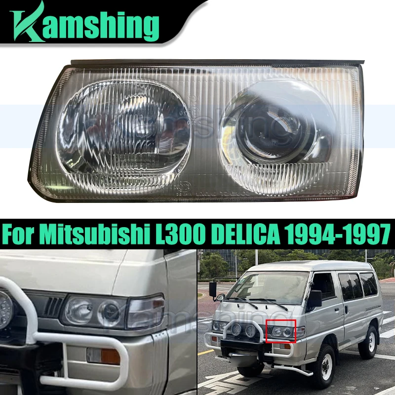 

Car Front Bumper Headlight For Mitsubishi L300 DELICA 1994-1997 Front Headlamp Head Lamp Head Light