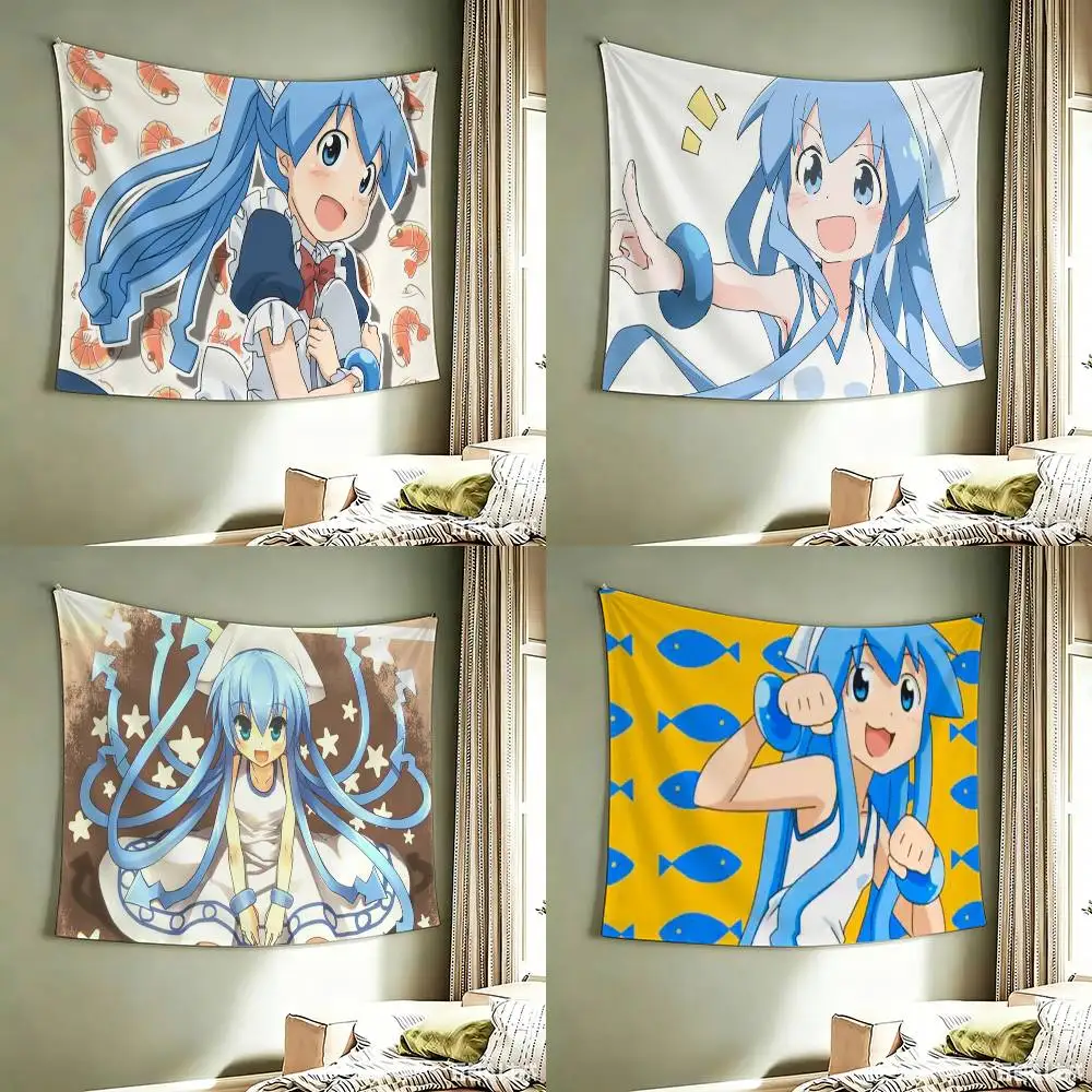 Ika Musume Cute flag Best Price Decoration Outdoor Picnic Party Art Hanging