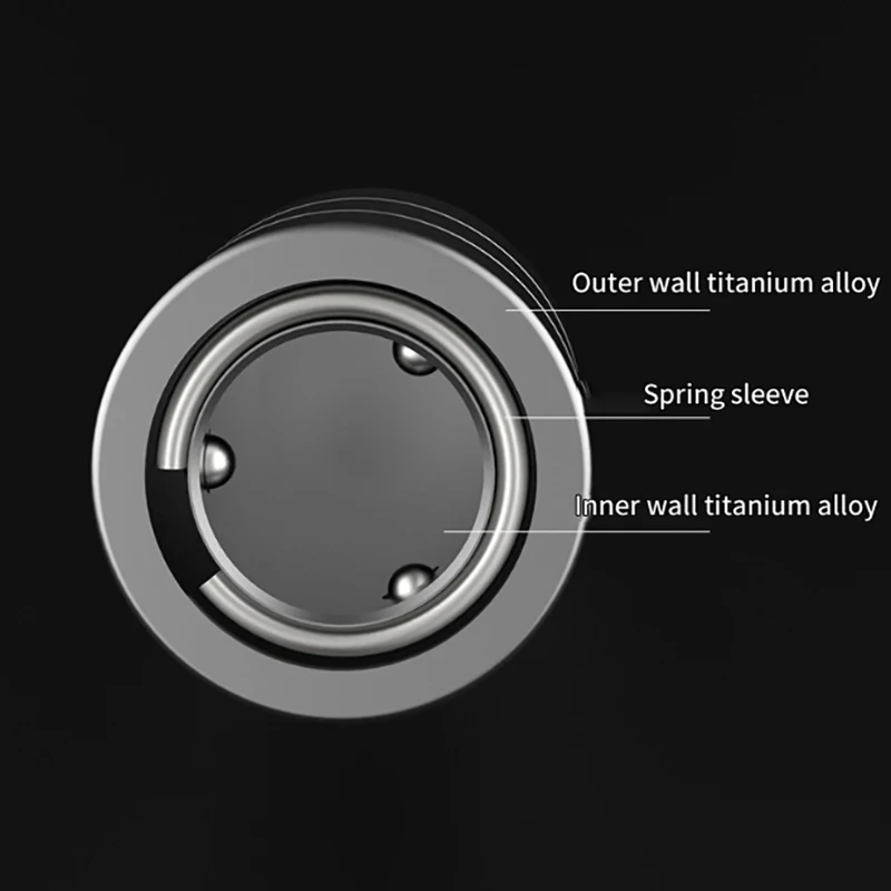 Titanium Alloy Rotating Ring Buckle Keychain Waist Belt Buckle Spring Lock Keyring Outdoor Tool EDC Unboxing Tool