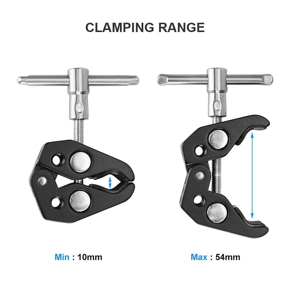 CAMVATE マジックフリクションアーム スモールスーパークランプ クランププライヤー クリップ 1/4インチ-20 & 3/8インチ-16ネジ穴付き DSLRカメラスタジオ用