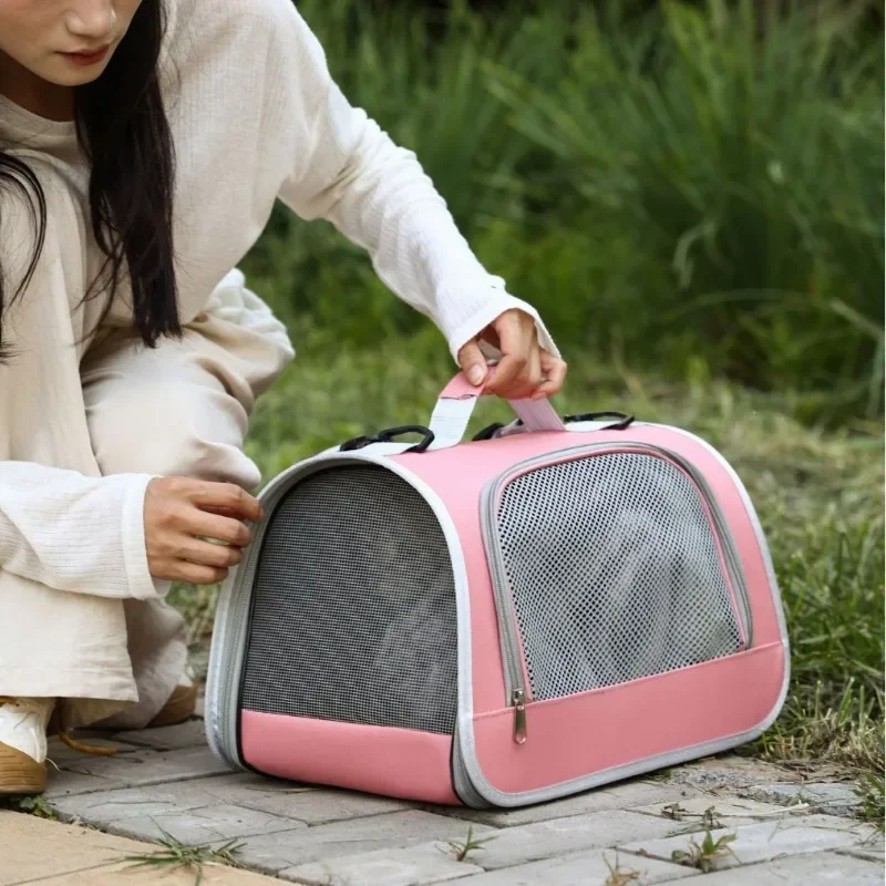 

Pet Outing Portable Cat Dogs Handbag Summer Breathable Carrier Travel Puppy Kitten Single Shoulder Bag Pet Carrying Bag Supplie