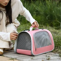 Pet Outing Portable Cat Dogs Handbag Summer Breathable Carrier Travel Puppy Kitten Single Shoulder Bag Pet Carrying Bag Supplie