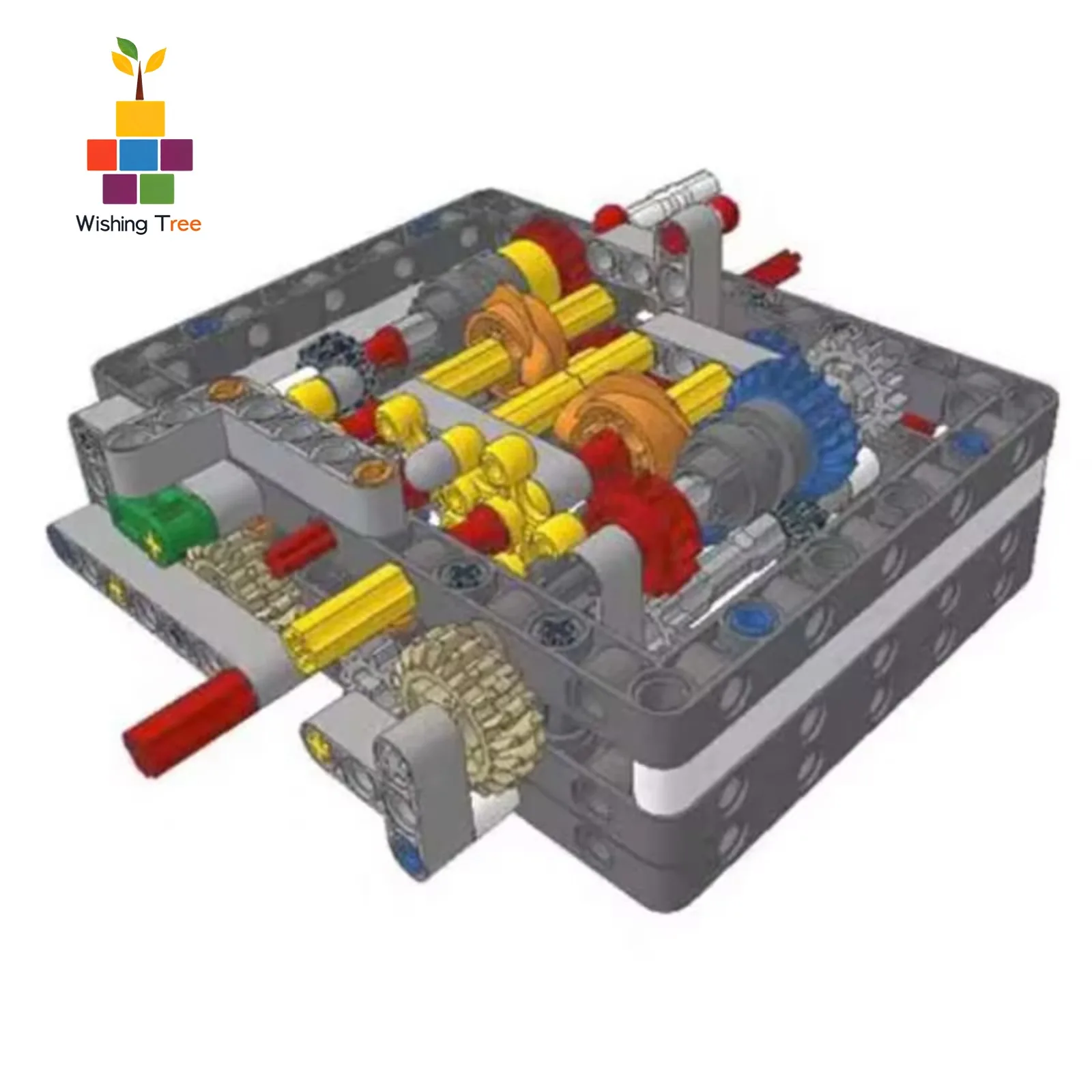 MOC-50877 علبة التروس المتتابعة للغاية المدمجة للغاية 135 قطعة 8 + N + R لأنظمة مكعبات البناء الشعبية #4