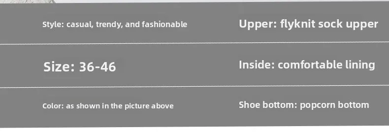 Unisex Real Boost Sneaker mit dicker Sohle, Stretch-Strick, atmungsaktiv, Übergrößen, stoßdämpfend, Sportschuhe, Laufschuhe für Damen und Herren – Detail 8