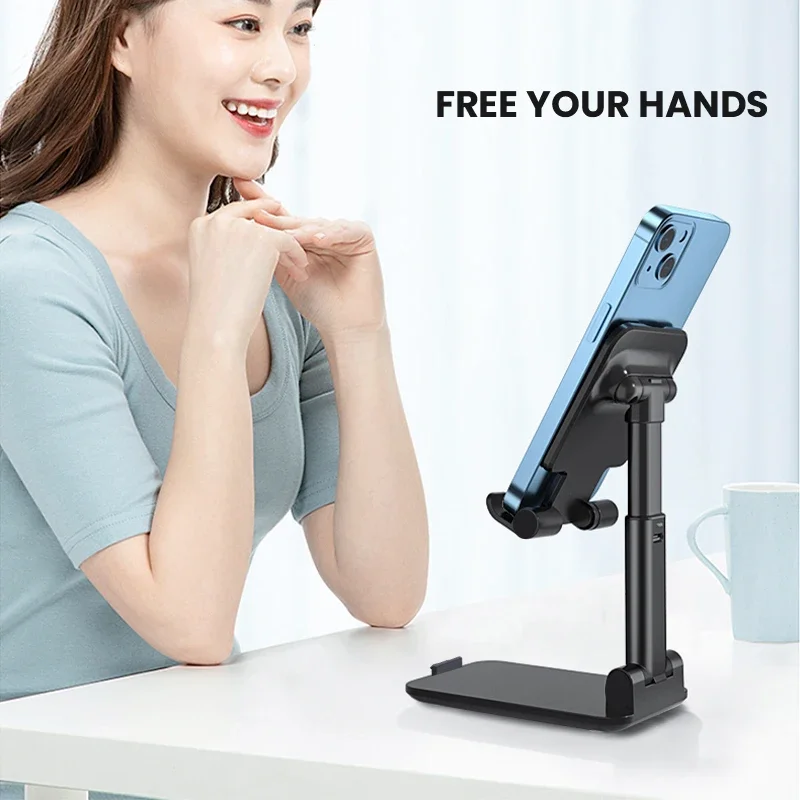 Desktop Phone Holder Stand Mobile Phone Support Adjustable Angle Height Cell Phone Stand Universal for All Smart Phones