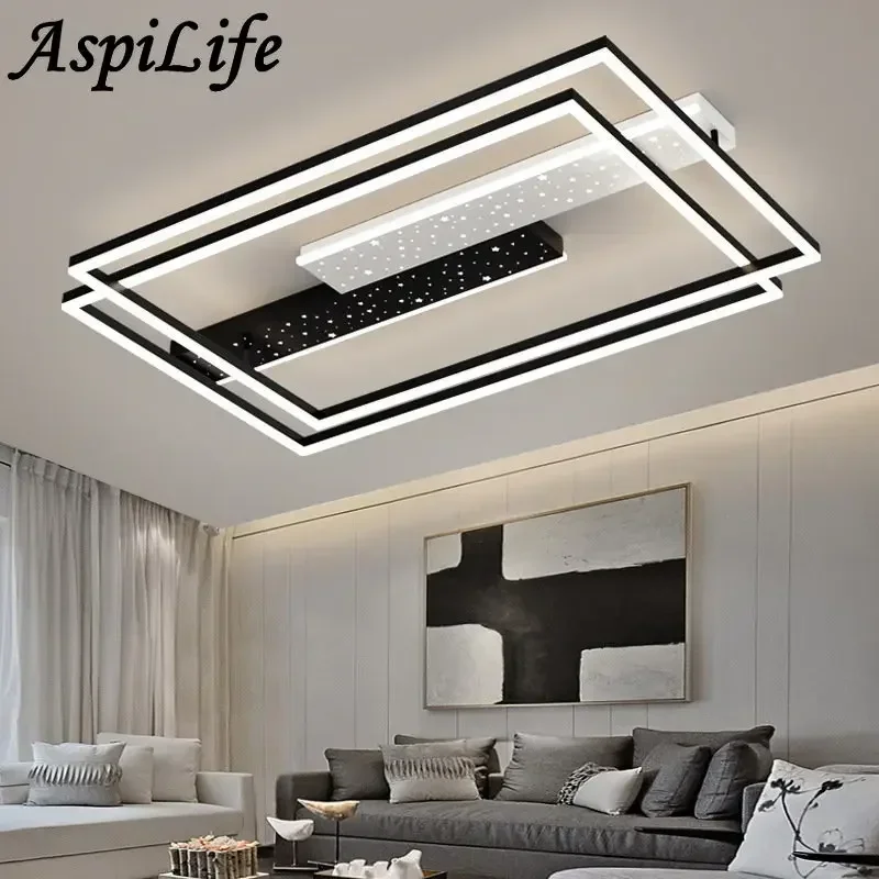 Moderno led lustre simples luzes de teto decoração para casa para sala estar quarto sala jantar luminária inteligente interior AC85-260V