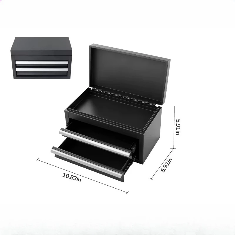 a forCompact Rectangular Mini Metal Tool Chest , Desktop Hardware Organizer Box for Small Hand Tool Daily Storage