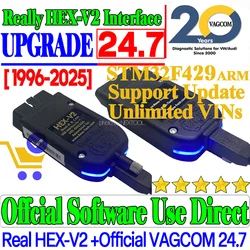 [1996-2025] Обновление V24.7 Unlimits VINs Real V2 Online VAG HEX V2 Аппаратный интерфейс USB для VAG COM Диагностическое кодирование VCDS TOOL