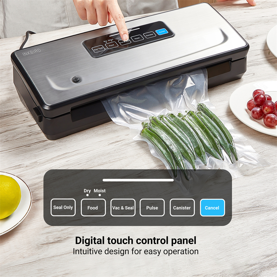  INKBIRD Plastic Bag Sealer Vacuum Sealing Machines With Dry/Moist/Pulse/Canister Packaging Modes Versatile Kitchen Appliances 
