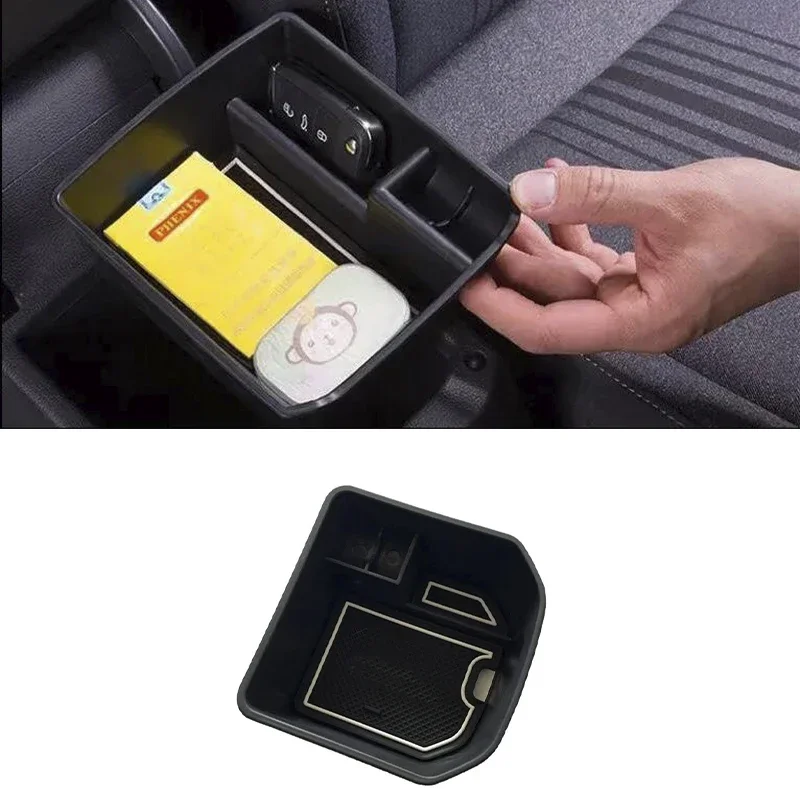 Para Volkswagen VW T-ROC T ROC 2018 ~ 2024 compartimento de coche reposabrazos caja de almacenamiento artículos diversos organizador de bandeja en capas accesorios