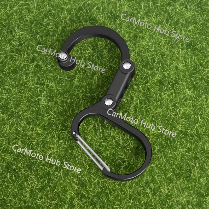 Hybrid Gear Clip Rotating Carabiner Hook, Non-Locking Strong Clip for Camping Fishing Hiking Travel Backpack Accessories