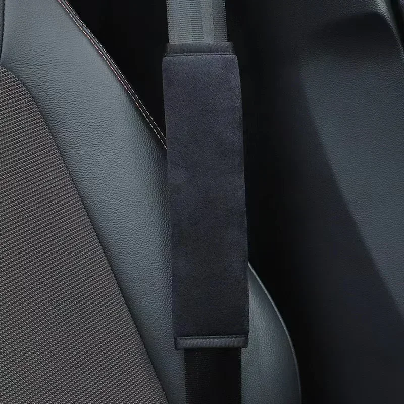1/2Pcs Universal Comfortable Seat Belt Cover Adjustable Plush Car Safety Belt Cute Pink Car Accessories Car Accessories Interior image 3