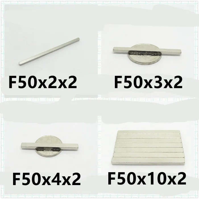 10 20 50PCS/LOT Magnet 50*2*2 50*3*2 50*4*2 50*10*2 N35 NdFeB MAGNET 50x2x2 50x3x2 50x4x2 50x10x2 Neodymium Magnets