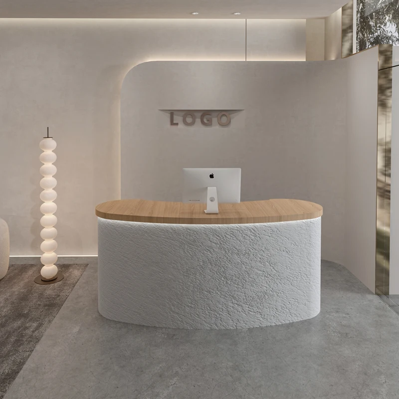 مكاتب استقبال للتجميل، أدراج العيادة، مكاتب استقبال بيضاء للكمبيوتر، تصميم حديث، أثاث داخلي من Empfangs Tresen #5