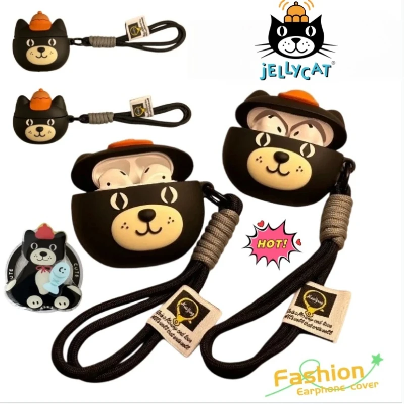 Jc Orange Hat Earphone Case Cute Apple AirPods 4 Earphone Protective Case 1/2 Generation Soft Case Pro 3 Generation Gift