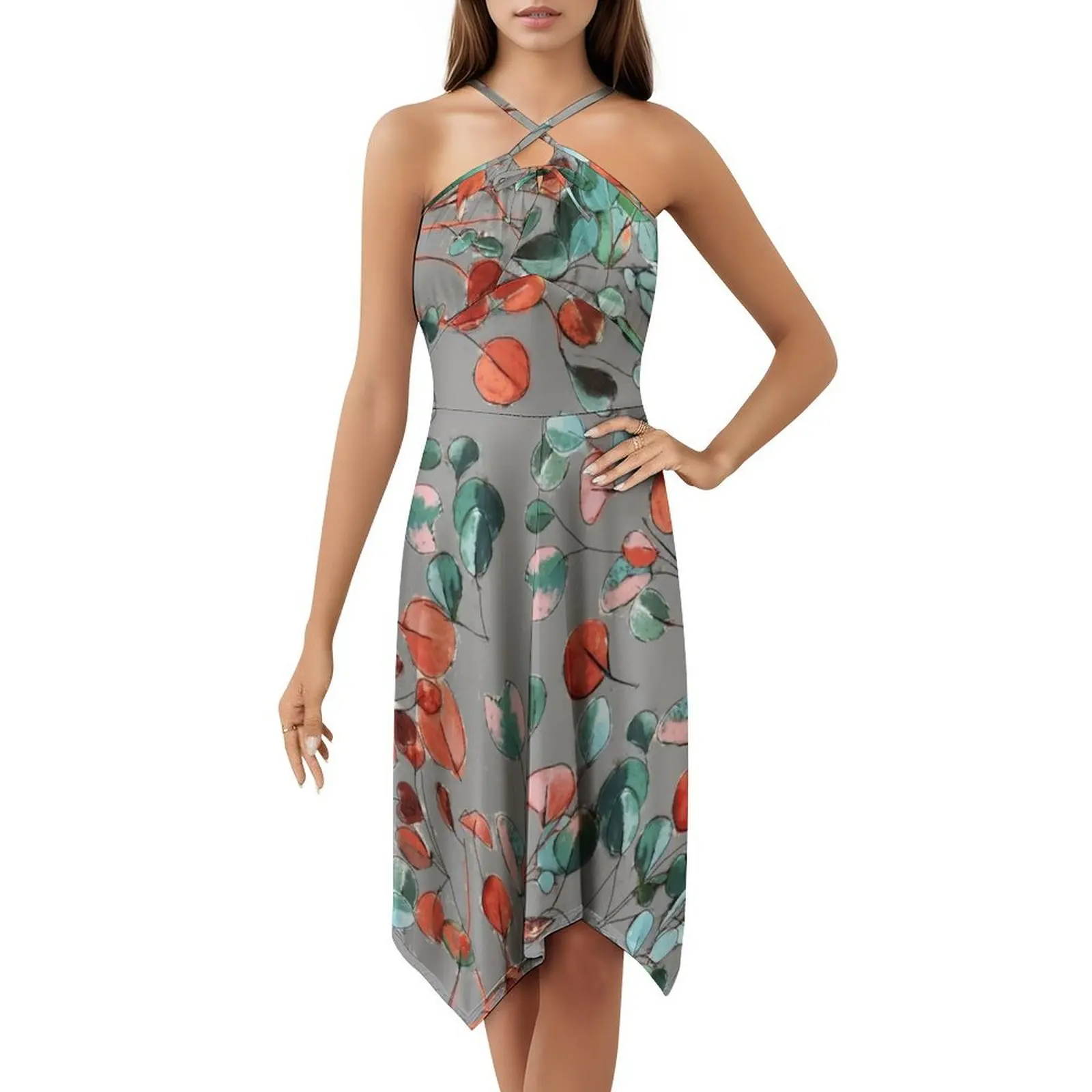 فستان هيب هوب نسائي بنمط الأوكالبتوس ملابس خروج جرافيك مطبوع للحفلات ملابس للنادي الأسترالي نمط بوشلاند الأسترالي للسيدات #5