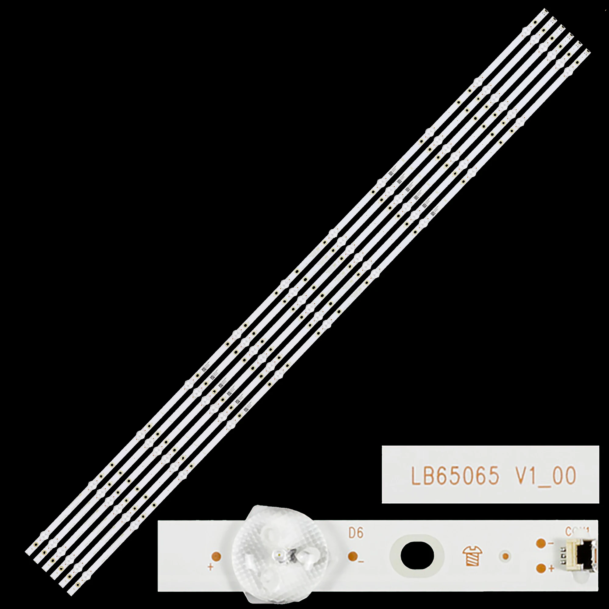 12 PCS/set LED backlight strip FOR 65PUS6554 LB65065 V0_00 V1 Element TV E4SW6518RKU E4ST6519RKU TPT650J1-QUBF90.K 3B678000001E