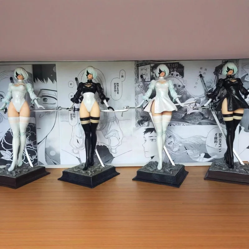 New In Nier Automata 2b Anime Girl Gk Figure Sculpture High Slit Battle Suit Collectible Statue Desktop Decoration Toys Gift view 6