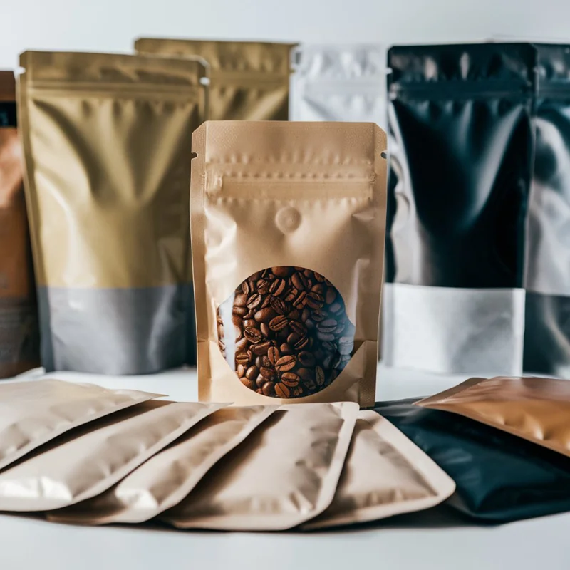 2025customized.Custom Biodegradable Compostable Stand Up Bag Powder Snacks Matte Proof Food Grade Storage Packaging 250