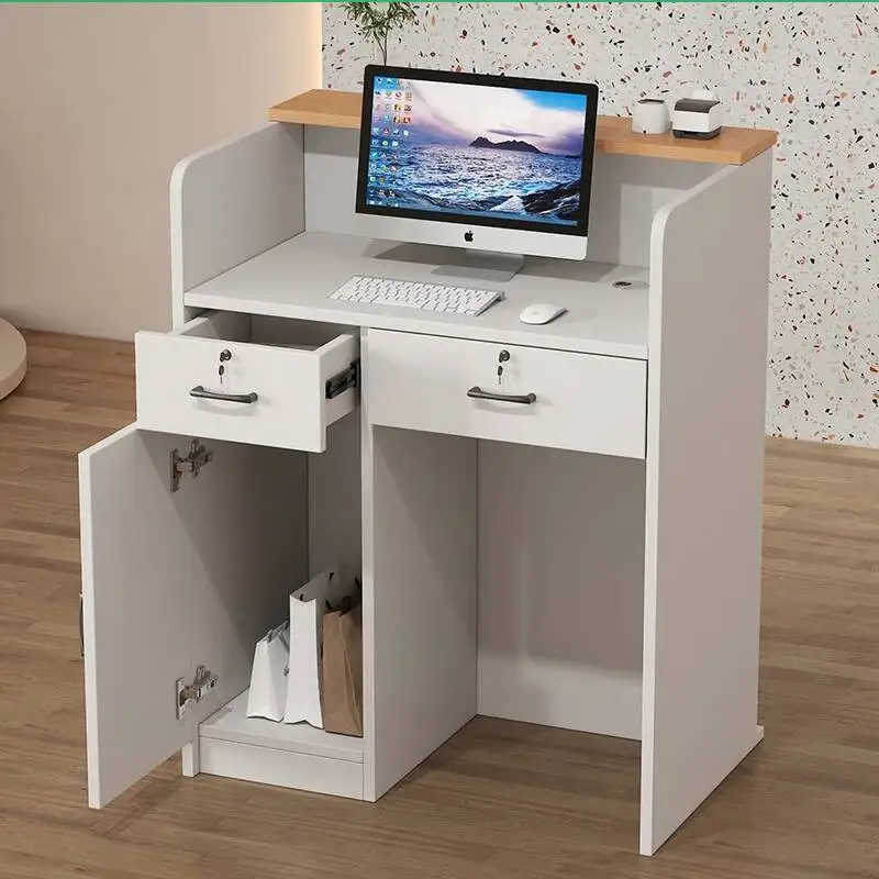 

Desk Reception Creative For Hairs Beauty Salon Professional Bar Counter Luxury Princess Pupitre De Conférence Trendy Furniture