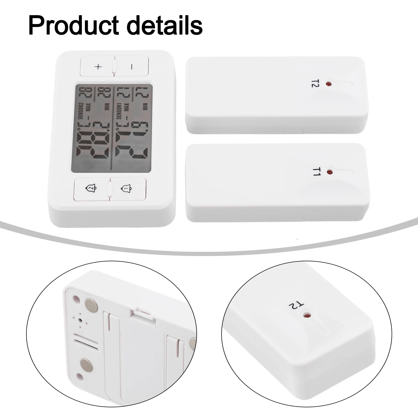 For RV Indoor Outdoor Thermometer Electronic Thermometer With Sensors Error Margin -1 Measurement Range -40 60