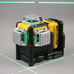 DEWALT-Three-Sided Green Light Level, fio surround de 360 graus, 12V, DW089LG, recarregável de parede Instrumento