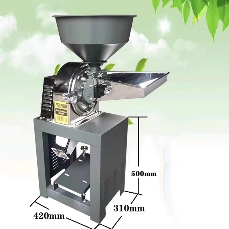 150-250kg/h Commercial Dry Food Powder Miller Stainless Steel Herb Grain Spice Powder Grinder High Speed Flour Powder Machine