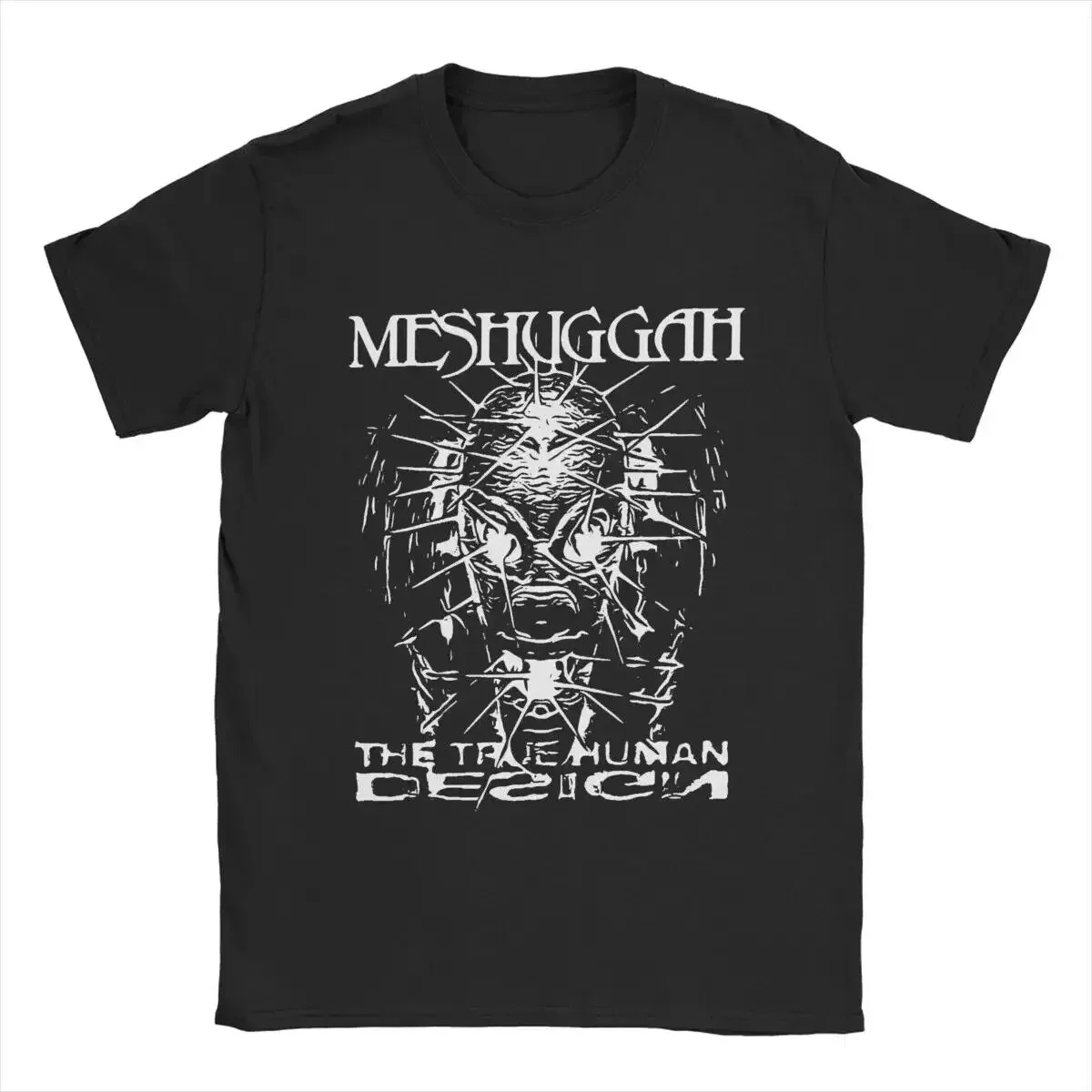 Men Meshuggah T Shirt Pure Cotton Tops Cool Short Sleeve Round Neck Tee Shirt