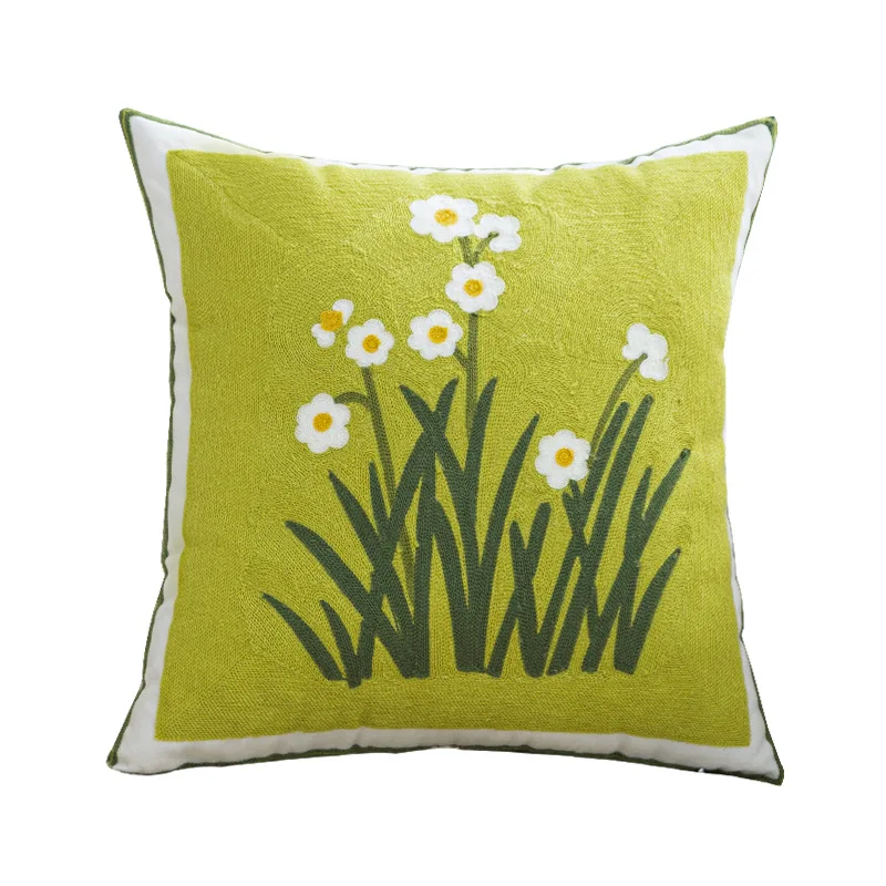 45x45 سنتيمتر رمي غطاء الوسادة الحديثة بسيطة المشاهير زهرة التطريز رمي وسادة غرفة المعيشة أريكة غرفة نوم كيس وسادة غطاء #4