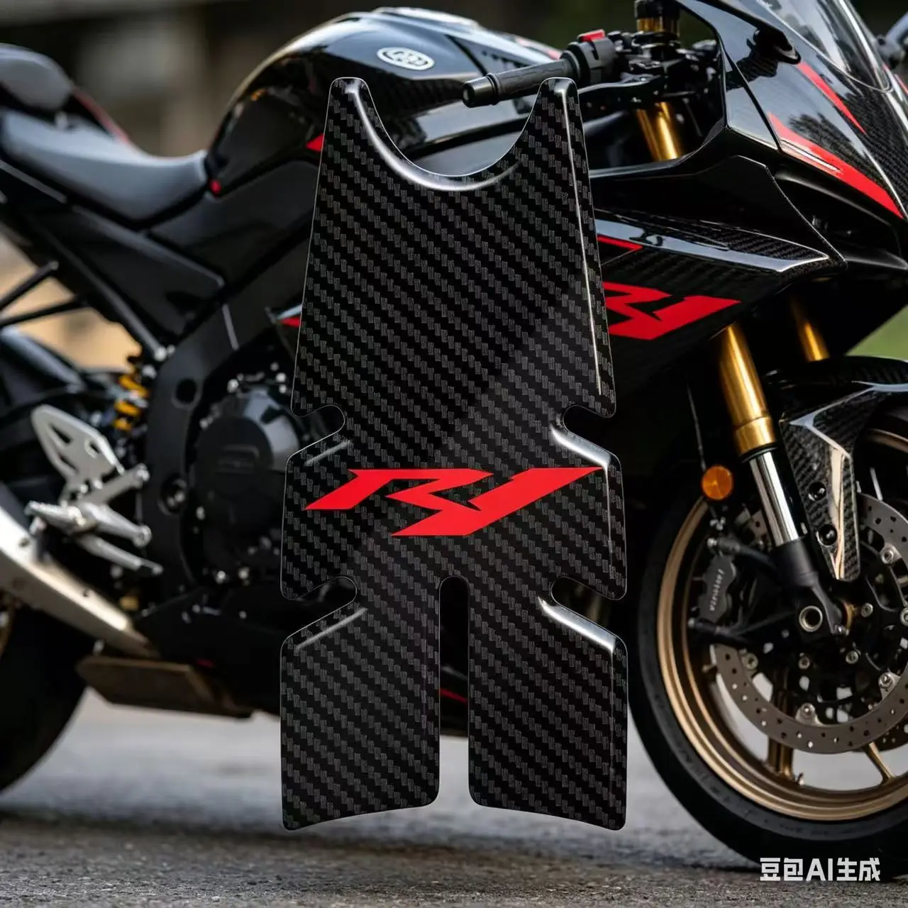 

For Yamaha YZF-R1 R1 R 1 2007 2008 3D Motorcycle Front Gas Fuel Tank Cover Protector Tank Pad