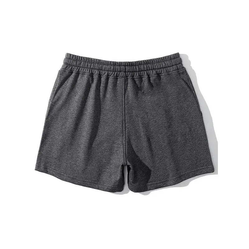 Summer Men\'s New Trend Solid Colour Loose Sweat Absorbent Breathable Drawstring Shorts Sports Comfortable Leisure Fitness Shorts