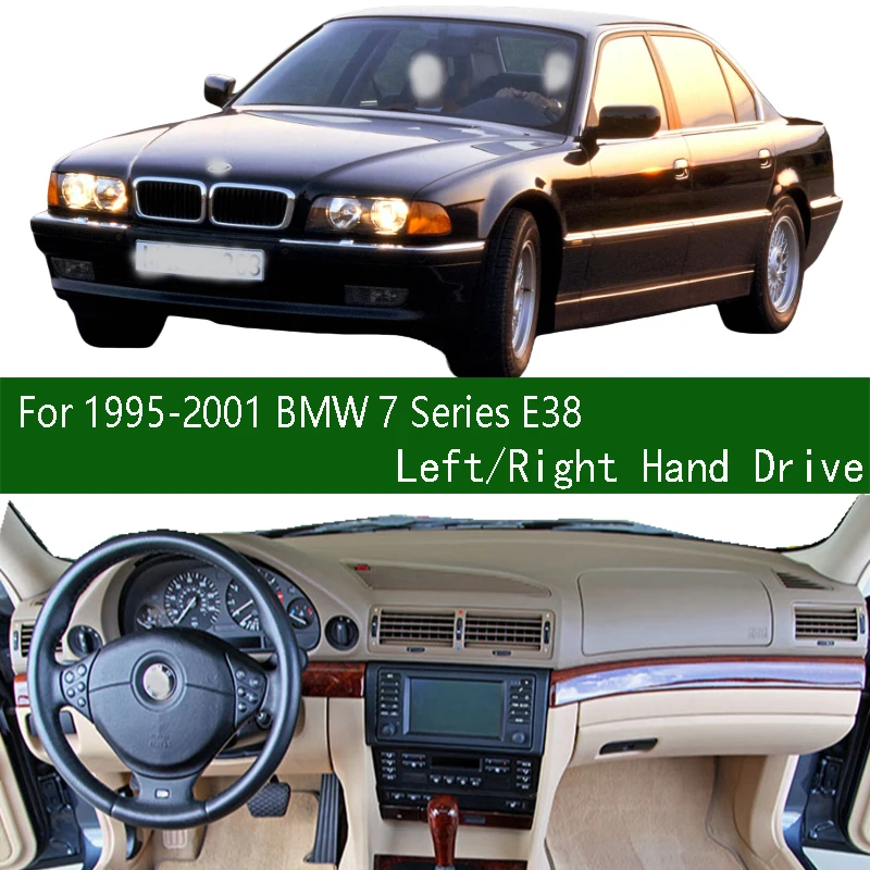 For BMW 7 Series E38 750 540 740 728 730 1995-2001 Dashmat Dashboard Cover Instrument Panel Pad Dash Mat Anti-Dirt Ornaments