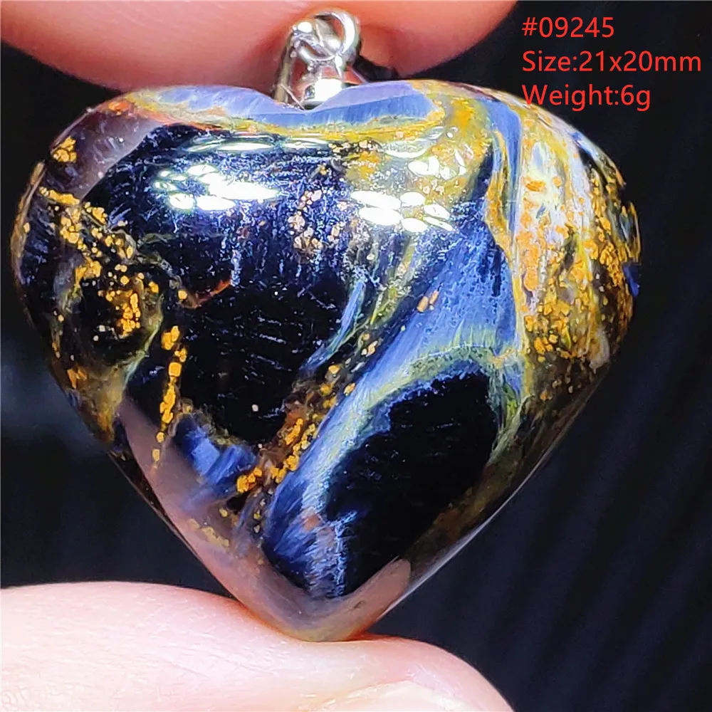 Natural Blue Pietersite Pendant Chatoyant Women Men Namibia Cat Eye Yellow Fire Pietersite Jewelry AAAAAA