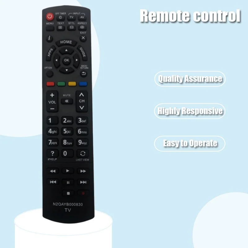 

N2QAYB000830 Replacement Remote for Panasonic LED TV TX-32AS500B TX-32AS520B TX-32AS520Y TX-32AS600EW TX-39AS600EW TX-39ASW504 T