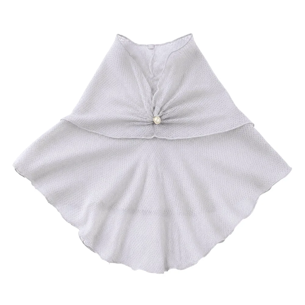 New Mesh Silk Mesh Scarf Breathable Windproof Neck Protector Lightweight Sun Protection Scarf Women
