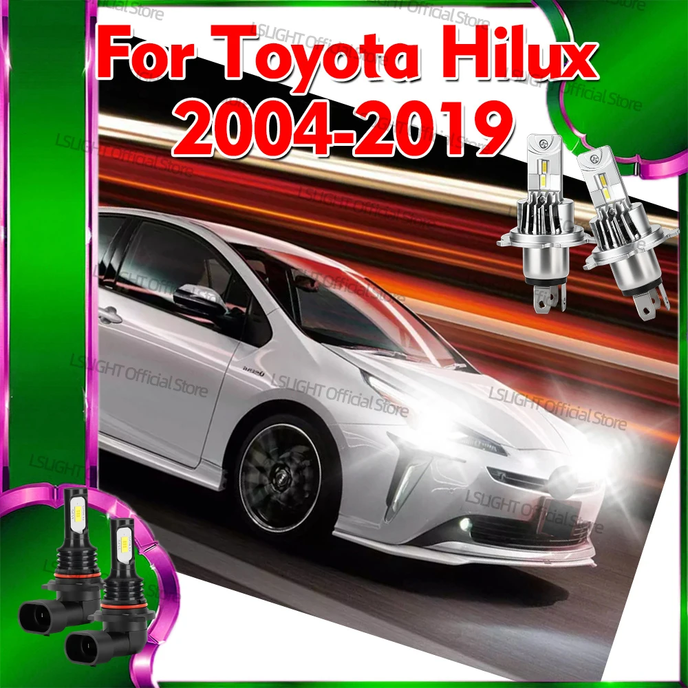 

2/4x 6000K Fog Bulbs Headlamps 12V LED Headlight 30000LM For Toyota Hilux 2004 2005 2006 2007 2008 2009 2010 2011 2012 2013-2019