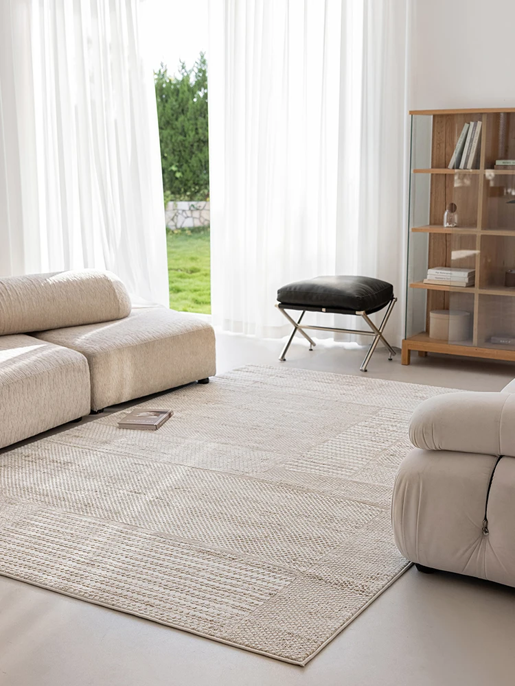 Cream Style Modern Living Room Carpet Turkey Bedroom Area Rug Simple Solid Color Girl Room Decor Soft Carpet Thick Cloakroom Mat