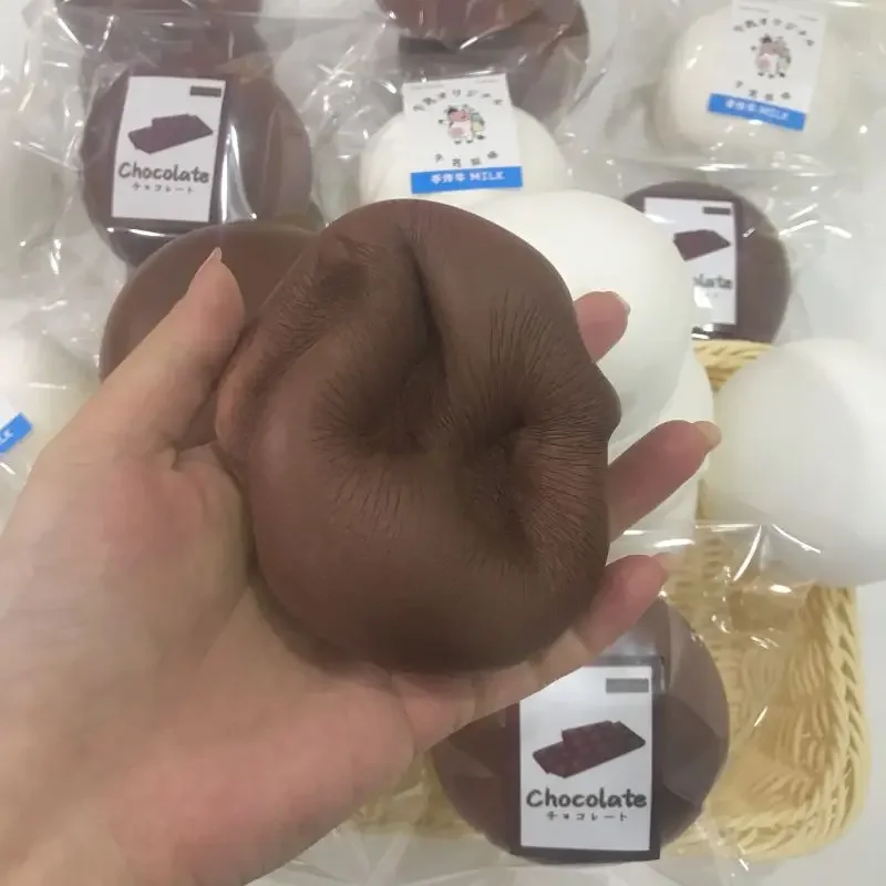 Jouet de décompression de rebond de gâteau Daifuku au lait/chocolat, jouet Squishy à montée lente